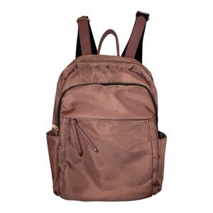 Blush Nylon Backpack | Lightweight Travel Mom Bag Organizer